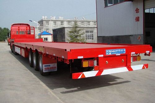 Satılık 20ft flatbed konteyner yarı römork kamyon