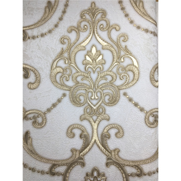 1.06 PVC Vinyl Home Decoration Damask Wallpaper