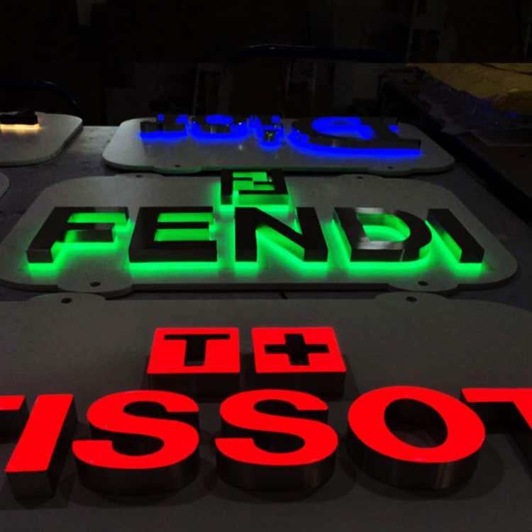 Outdoor 3D Acrylic Backlit & Frontlit LED Rimless Channel Letter for Store