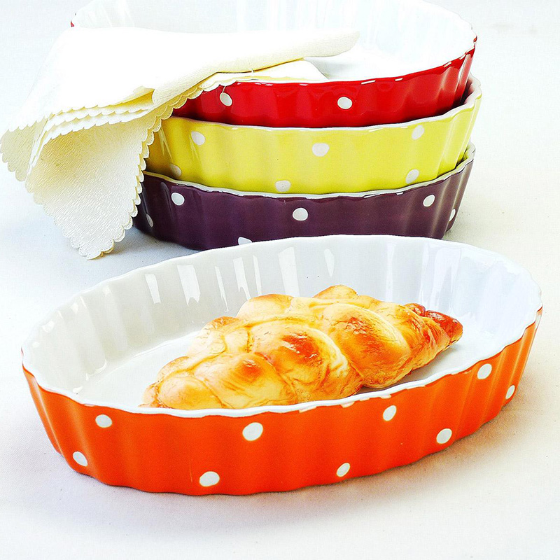 Customized Rectangle Kitchen Ware Baking Tray Ceramic Bake Pan Bakeware Sets