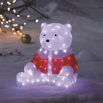 Customizable LED Motif Lights - Bear Landscape Lighting for Valentine's Day Decorations