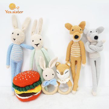 Handgjorda Amigurumi Crochet Fox Doll Toys