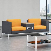 Modern Business Parlor Multifunctional Office Sofa with Charging for 2