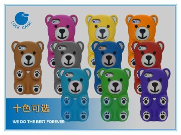 Hot sell new design 3d animal silicone phone case for iphone 5