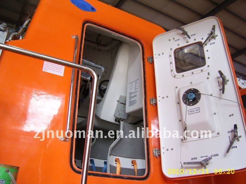 totally enclosed life boat marine freefall lifeboat solas life boat FRP 30 persons lifeboat