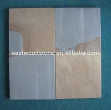 double colors sandstone,yellow mix grey sandstone tile