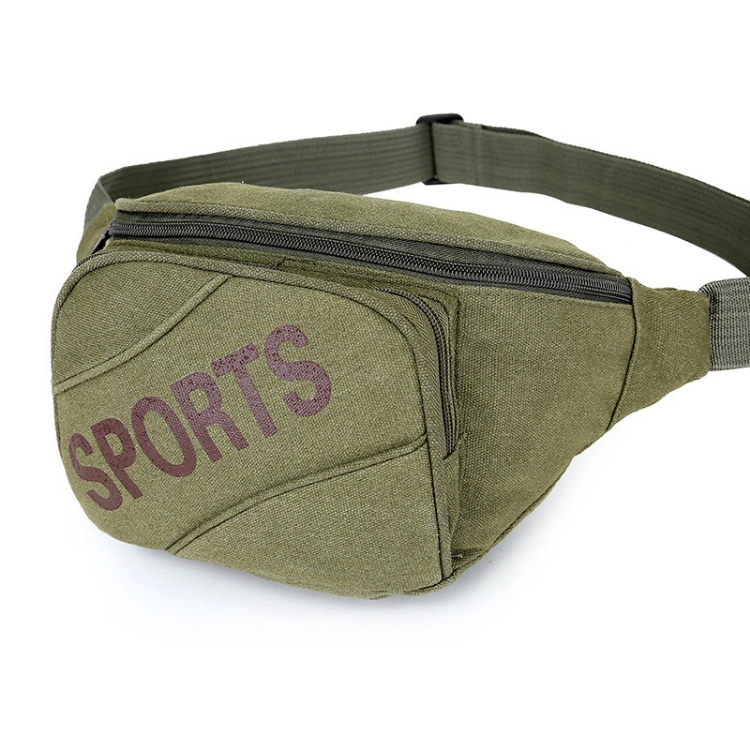 Wholesale Promotional Customized Logo Printing Light Weight Canvas Adjustable Belt Bumbags Crossbody Chest Men Sport Fanny Pack Waist Bag