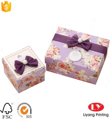 Custom paper gift packaging box with lid