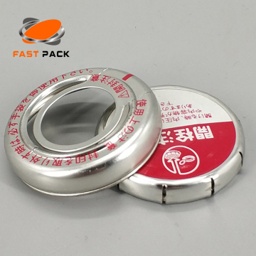 motor oil tin cans caps finger press lid