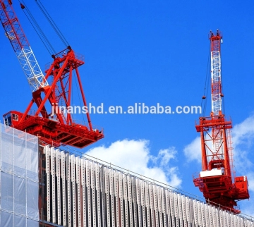 luffing jib tower crane to bridge subway construction