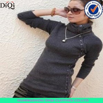 fashion wholesale knitting patterns Pullover Turtleneck Women Thicken Warm Winter Sweater