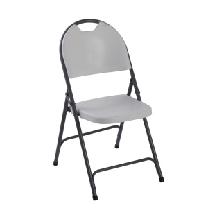 Injection molded plastic folding chair