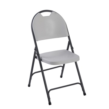 Injection molded plastic folding chair