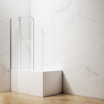 Bathtub Screen Bath Screen Rounded Tempered Glass