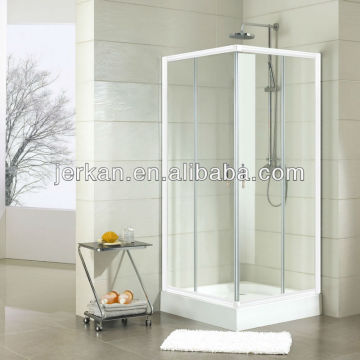 aluminum frame shower enclosure with acrylic base tray