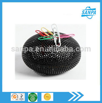 Office Stationery Metal Wire Mesh Magnetic Ball Shape Paperclips Holders