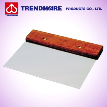 Wood handle with stainless steel blade Dough Scraper & Cutter
