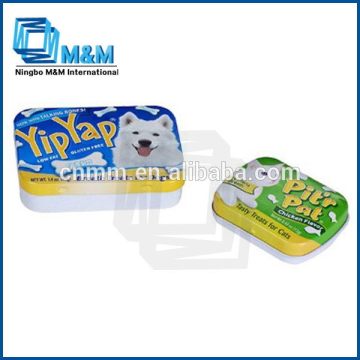 Tin Pet Food Box Decorative Metal Box Corner