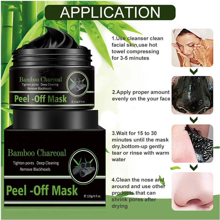 OEM Custom Blackhead Remover Bamboo Charcoal Peel off Face Mask