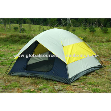 Camping Zelt, misst 205x205x130cm, Double-Layer-Design, für 3-Personen-Nutzung