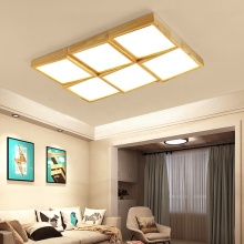 Chinese Real Wood LED Ceiling Lights for Living Room and Bedroom