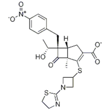 1-Azabicyclo[3.2.0]hept-2-ene-2-carboxylic acid, 3-[[1-(4,5-dihydro-2-thiazolyl)-3-azetidinyl]thio]-6-[(1R)-1-hydroxyethyl]-4-methyl-7-oxo-,( 57362594, 57276086,4-nitrophenyl)methyl ester,( 57362595, 57276087,4R,5S,6S) CAS 161715-20-4