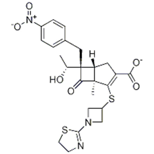 Ácido 1-azabiciclo [3.2.0] hept-2-eno-2-carboxílico, 3 - [[1- (4,5-dihidro-2-tiazolil) -3-azetidinil] tio] -6 - [(1R) -1-hidroxietil] -4-metil-7-oxo -, (57276086,4-nitrofenil) metil éster, (57276087,4R, 5S, 6S) CAS 161715-20-4