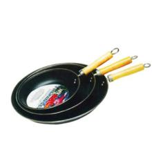 Wood handle Fry Pan