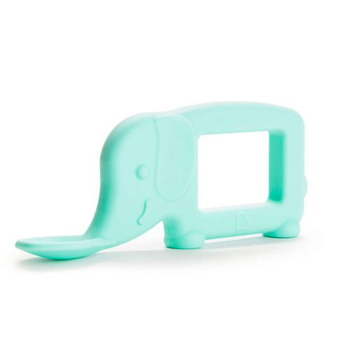 Anpassad matkvalitet Elephant Silicone Teether Spoon