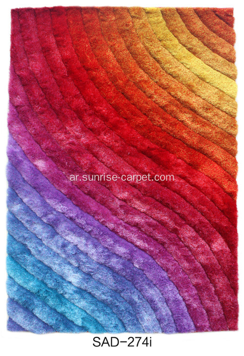 شاغي الحرير مع السجاد التصميم ثلاثي الأبعاد