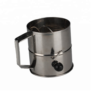 Stainless Steel Flour Sifter With Rotate Handle