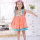 Girls orange vintage flutter sleeve easter dresses