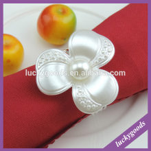 LJQ012 clover design silver handmade napkin rings