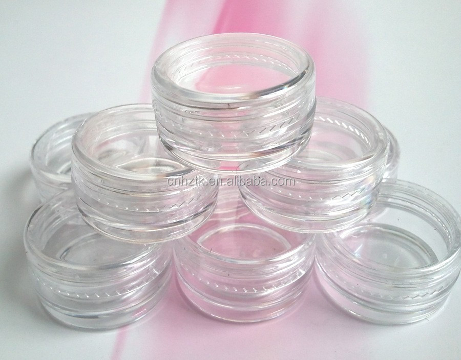 3g 5g 10g jewelry transparent box cosmetic cream jar 12pcs sets travel kit cream jar Nail bottles