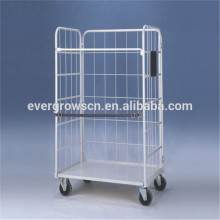 Wire mesh roll container milk trolley