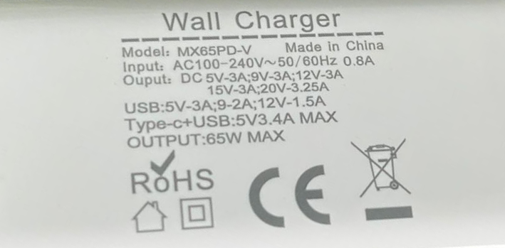 65W PD LABEL