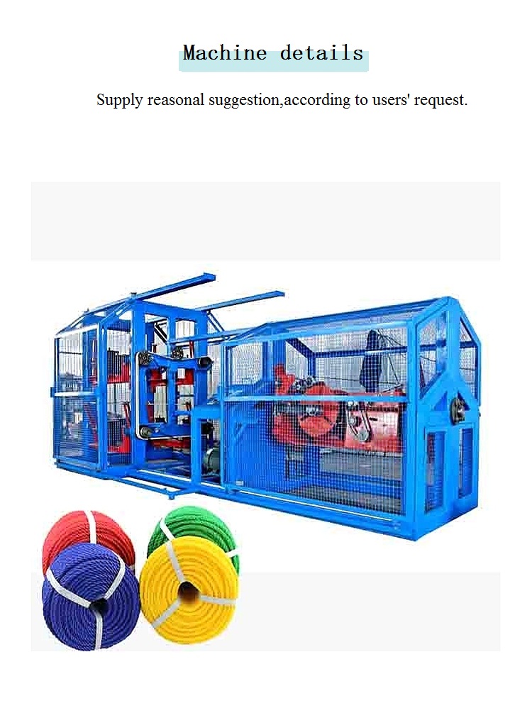 automatic plastic 4 strands twisted rope making machine 3 strands danline rope twisting machine