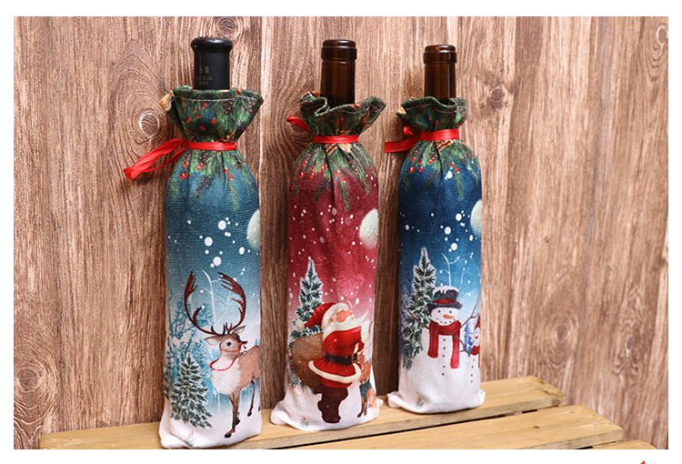 Christmas Decorations Red Wine Set Red Wine Bottle Set New Wine Bottle Set Dining Table Supplies Home Decoration Supplies