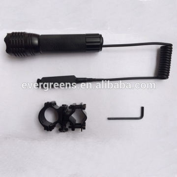 8w 800lumens rechargeable led hunting light with rait switch, rmote switch, gun mount