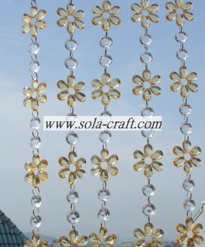 Fashion Ring Crystal Round and Flower shape wedding Beaded Curtain Chains