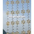 Anneau de mode cristal rond et forme de fleur chaînes de rideaux de perles