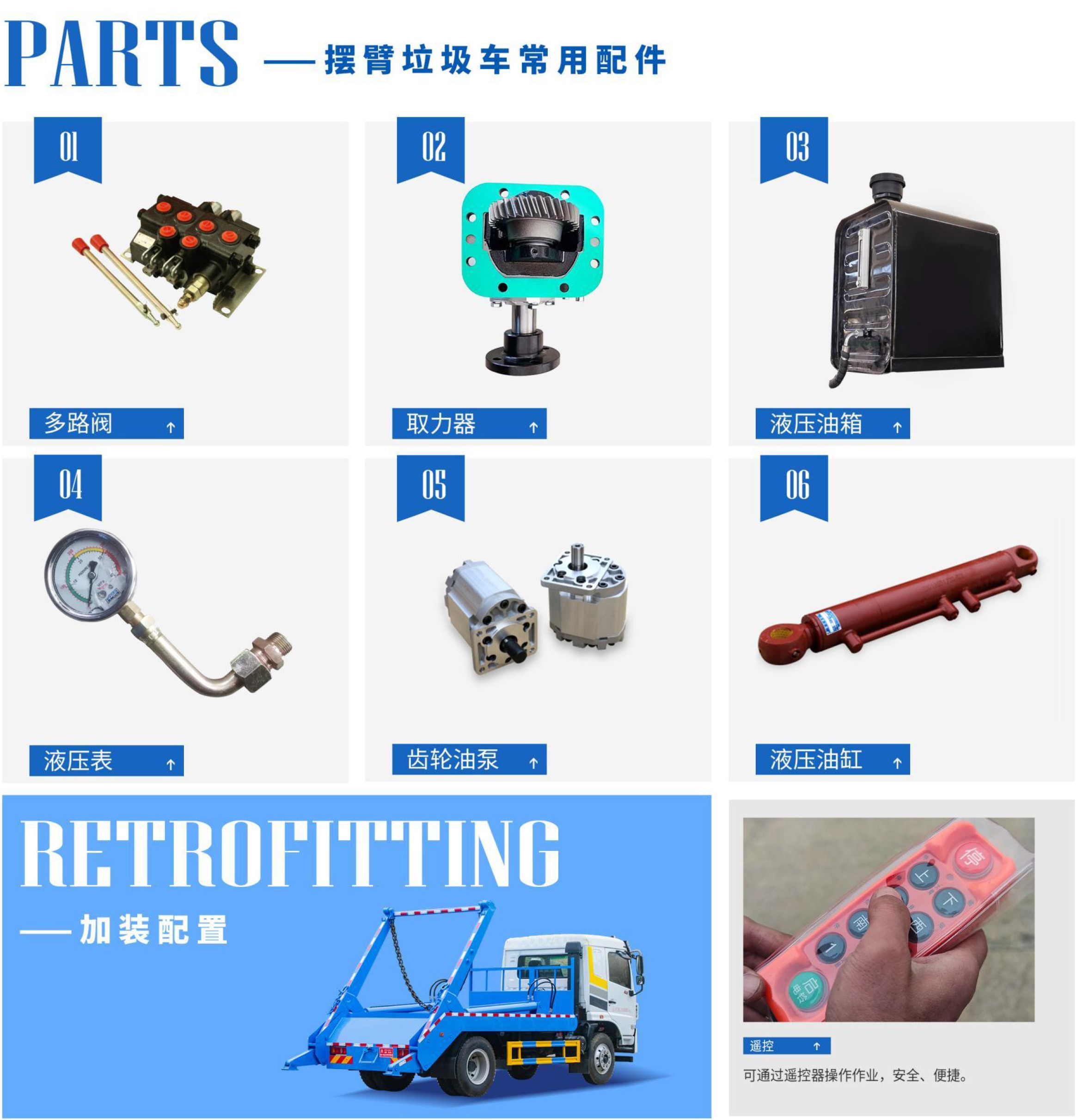 Camión de basura (brazo de gancho) (3) Garbage Truck (Hook Arm) (3)