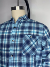 Gradient Poplin Small Plaid Shirt