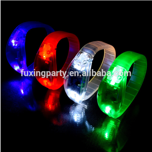 Fuxing Party&Bar CE led flashing bracelet PTU light up flash wristband silicone bracelet
