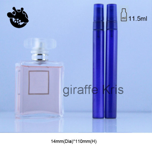 11.5ml Blue Slim Glass Bottle with Sprayer