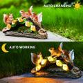 Garden Squirrel Statues Solar Light