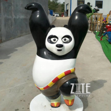 Customized fiberglass movie characters sculpture resin kung fu panda statue