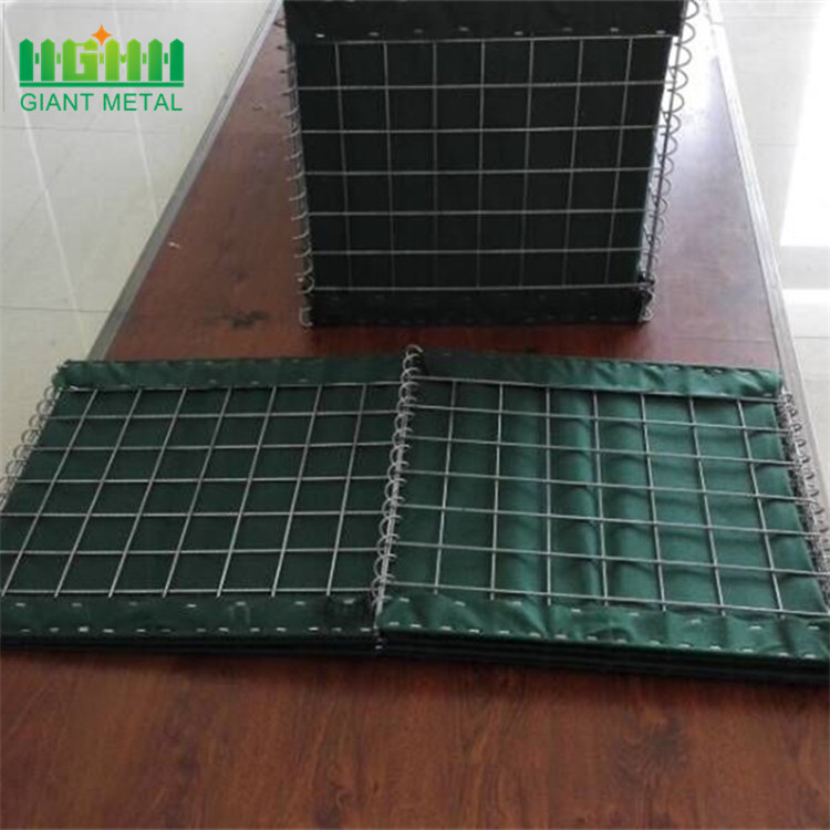 Military sand wall hesco  barriers