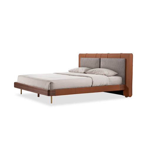 Cama tapizada de cuero de Dresde