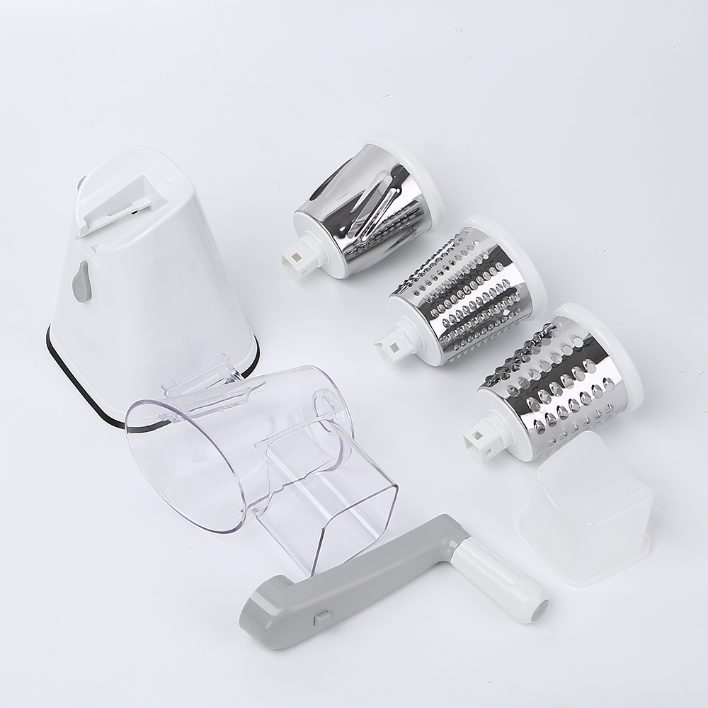 Drum Vegetable Grater for Kitchen 3 Interchangeable Blades Drum Vegetable Grater for Kitchen 3 Interchangeable Blades